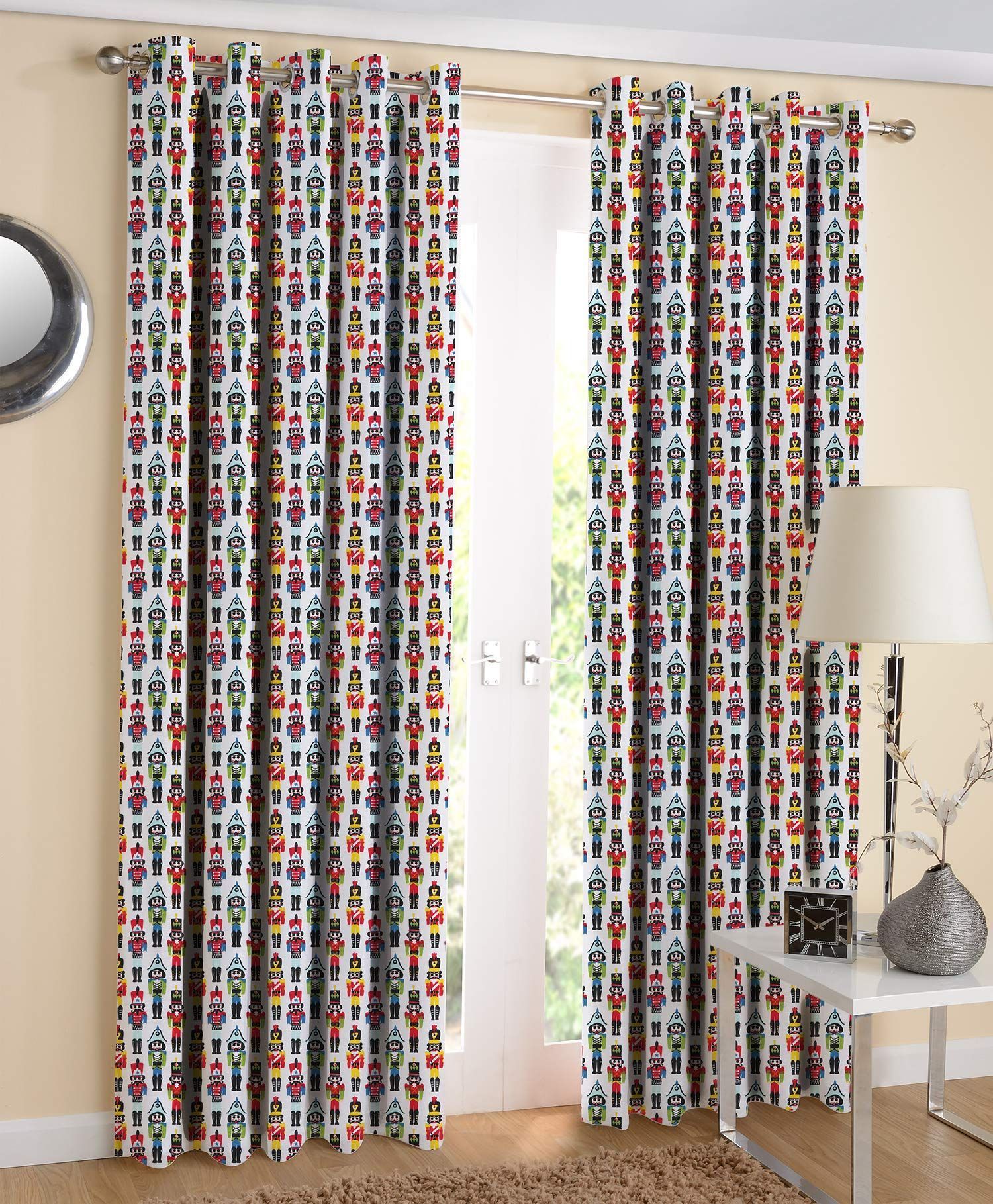 AIRWILL Cotton Eyeleted 7ft Door Curtains (Pack of 2)