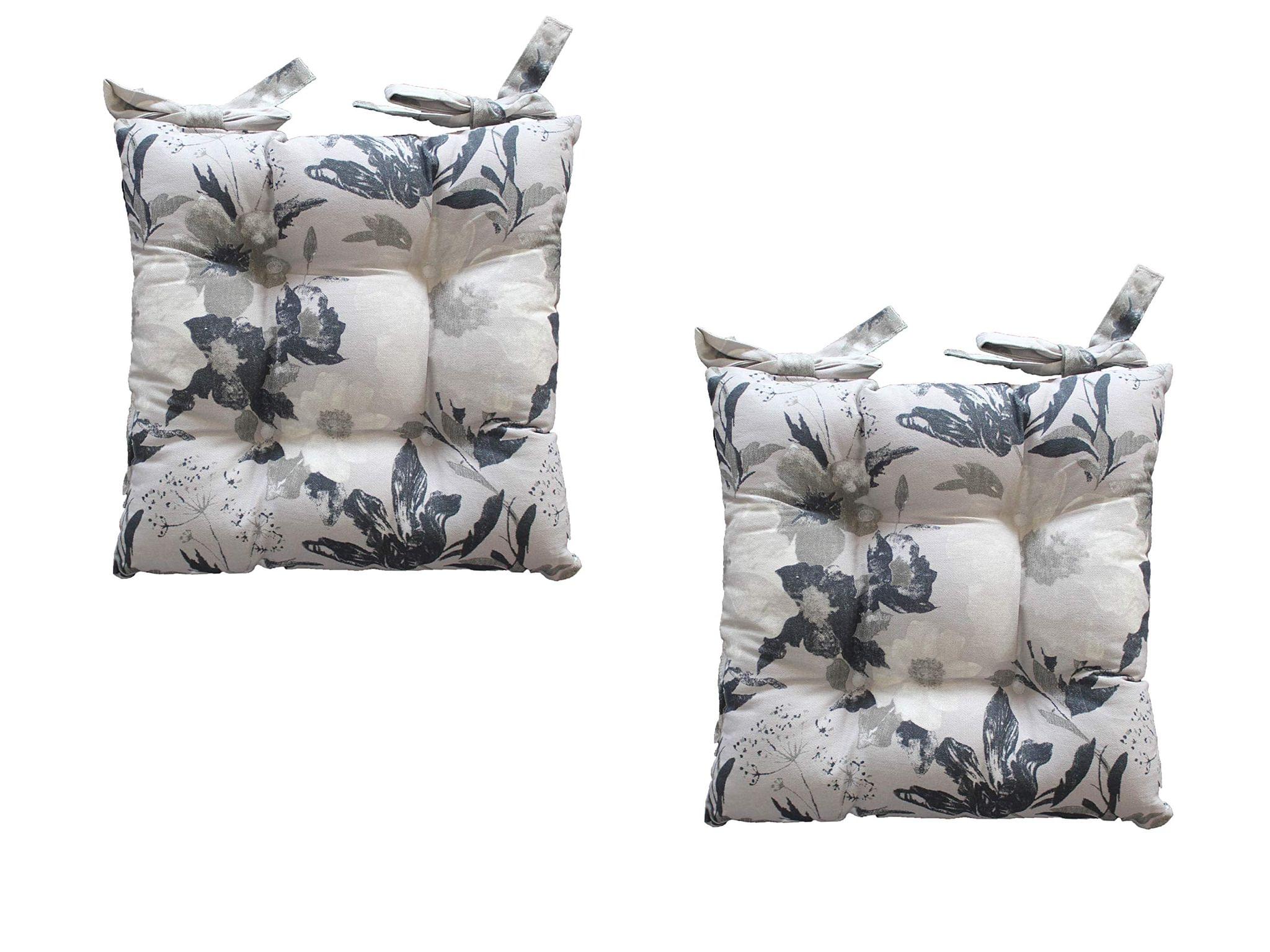 AIRWILL Cotton & Polyfibre ChairCushions/Chairpads Pack of 2 pcs