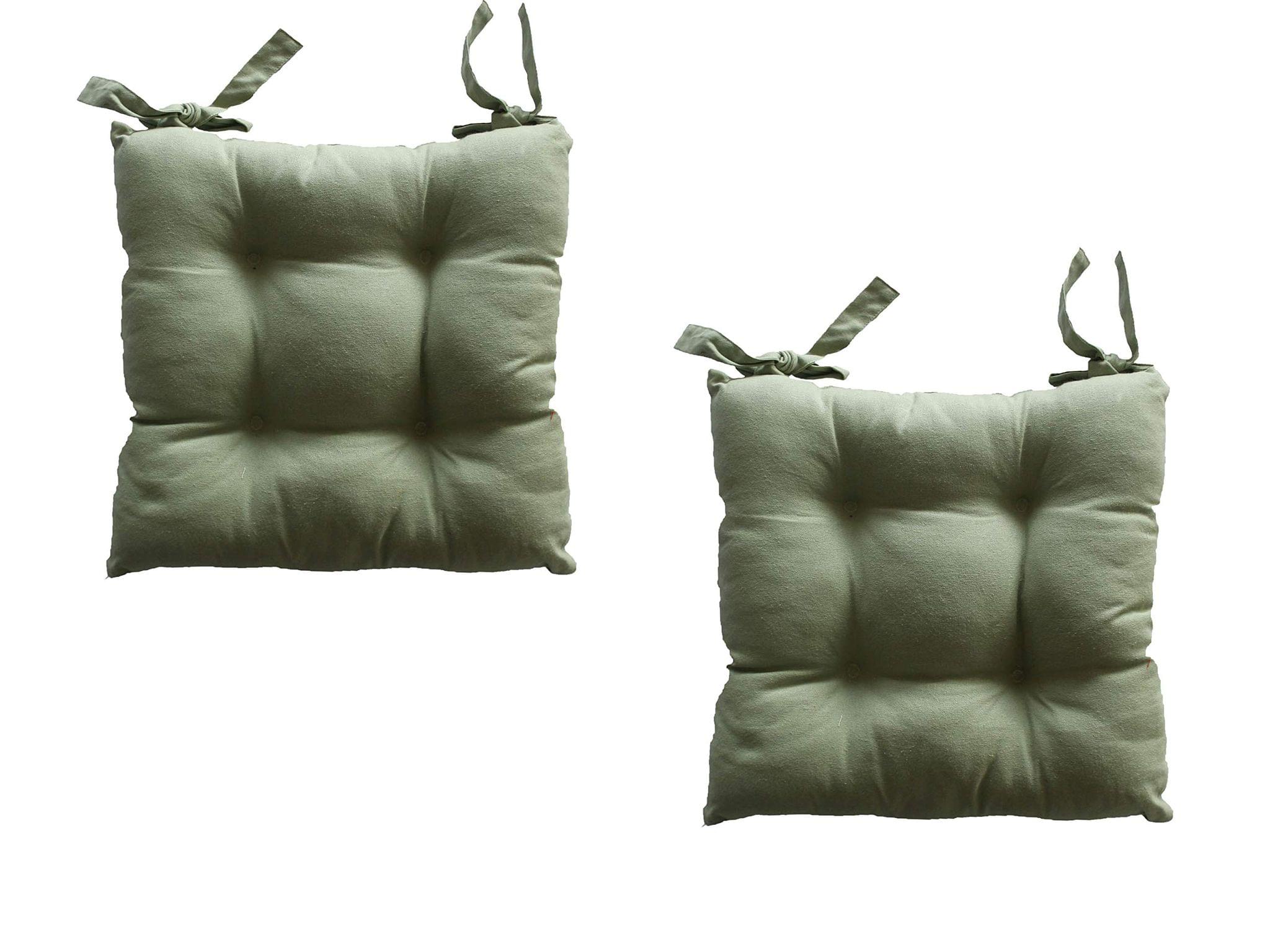 AIRWILL Cotton & Polyfibre ChairCushions/Chairpads Pack of 2 pcs