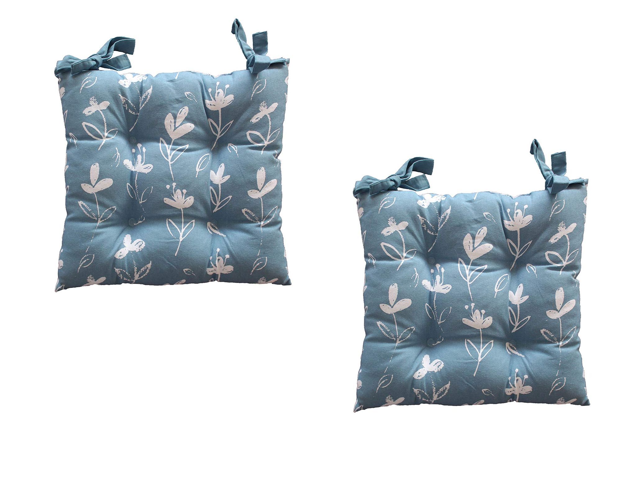 AIRWILL Cotton & Polyfibre ChairCushions/Chairpads Pack of 2 pcs