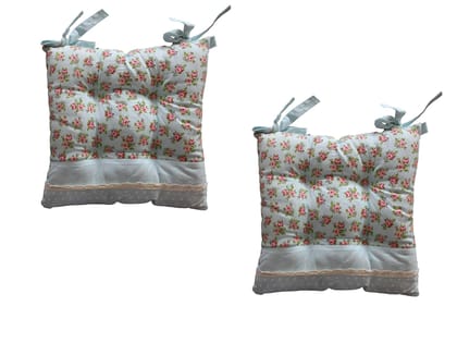 AIRWILL Cotton & Polyfibre ChairCushions/Chairpads Pack of 2 pcs