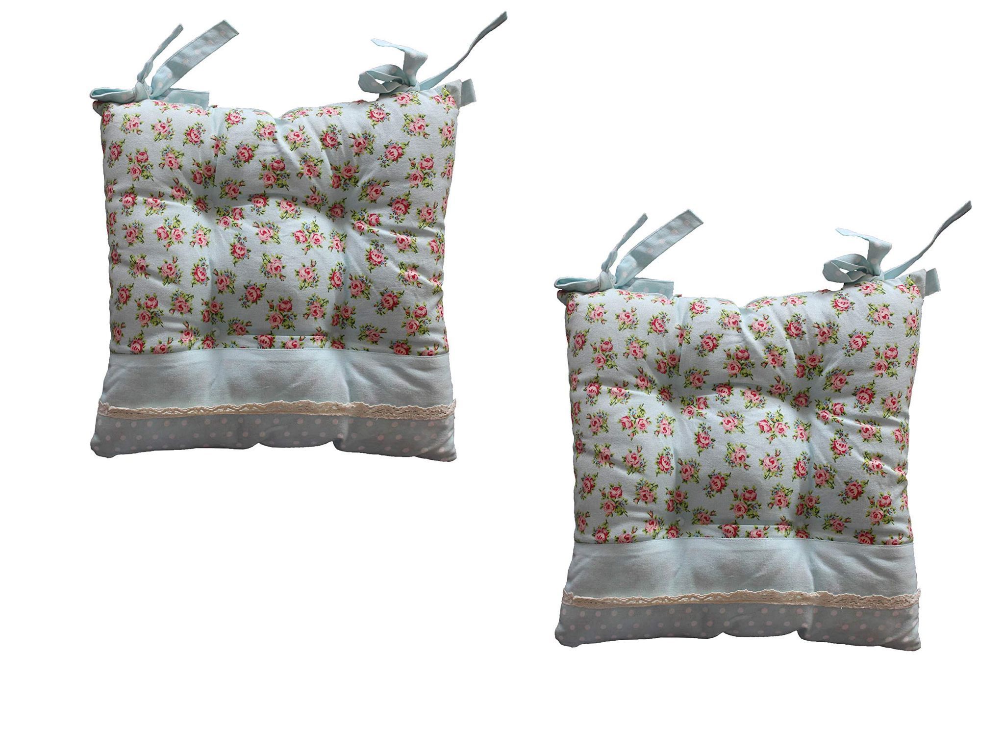 AIRWILL Cotton & Polyfibre ChairCushions/Chairpads Pack of 2 pcs