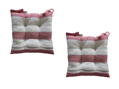 AIRWILL Cotton & Polyfibre ChairCushions/Chairpads Pack of 2 pcs