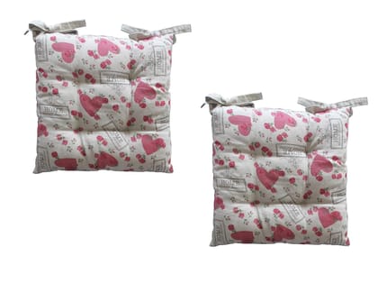 Airwill Cotton & Polyfibre ChairCushions/Chairpads Pack of 2 pcs