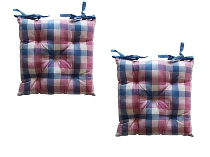 AIRWILL Cotton & Polyfibre ChairCushions/Chairpads Pack of 2 pcs