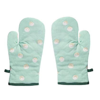 AIRWILL, 100% Cotton Kitchen Padded Oven Gloves, Mitts (Pack of 2)