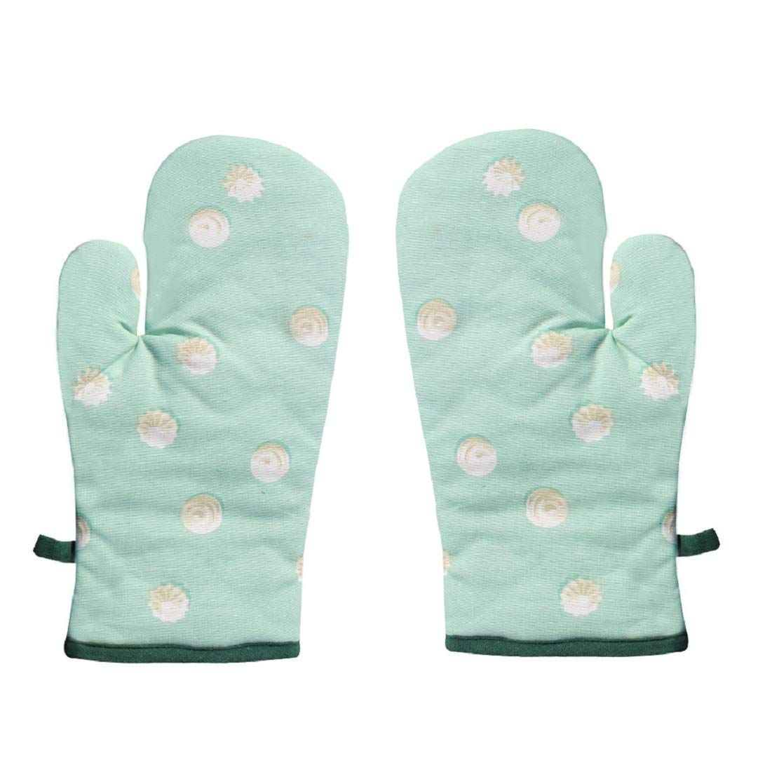 AIRWILL, 100% Cotton Kitchen Padded Oven Gloves, Mitts (Pack of 2)