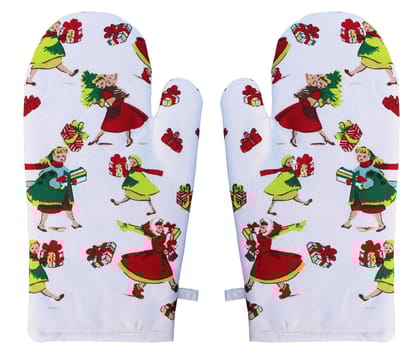 Airwill, Cotton Heart Resistant Oven Gloves (Pack of 2 Pieces)