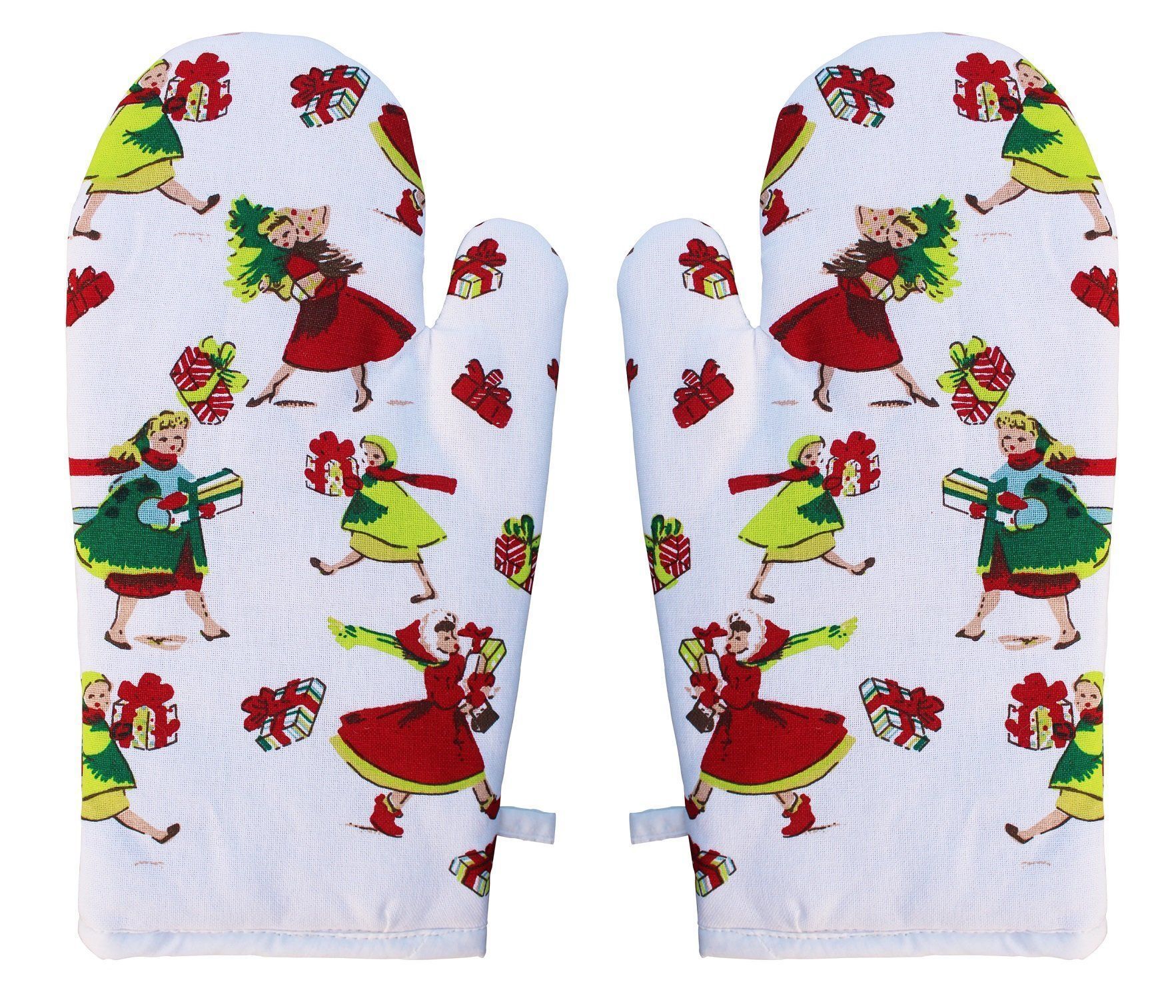 Airwill, Cotton Heart Resistant Oven Gloves (Pack of 2 Pieces)