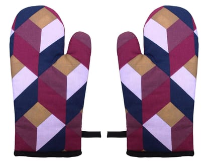 Airwill, Cotton Heart Resistant Oven Gloves (Pack of 2 Pieces)