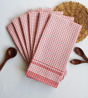 AIRWILL? Cotton Dish Towels Pink - Pack of 6 AIRWILL? Cotton Dish Towels Pink - Pack of 6