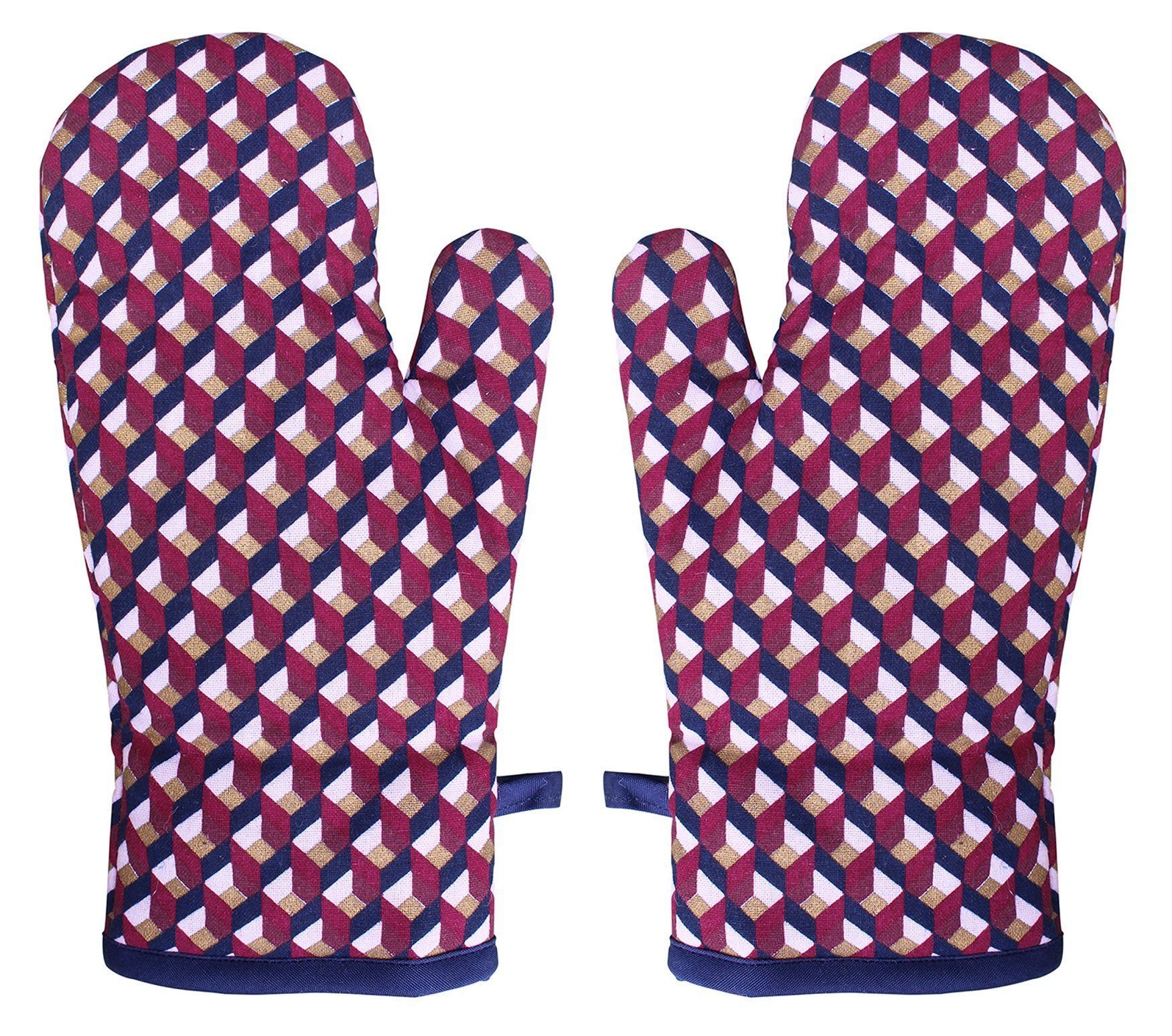 Airwill, Cotton Heart Resistant Oven Gloves (Pack of 2 Pieces)