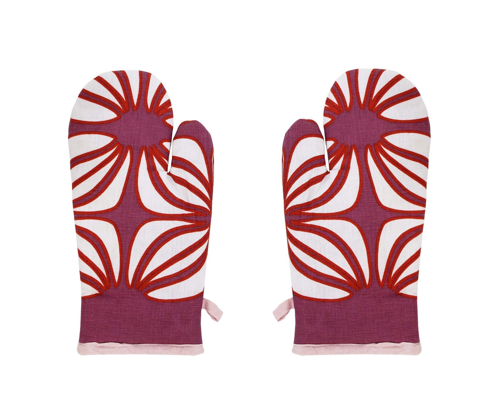 AIRWILL, 100% Cotton Kitchen Padded Oven Gloves, Mitts (Pack of 2)