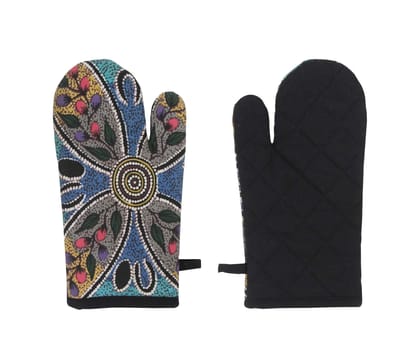 AIRWILL, 100% Cotton Kitchen Padded Oven Gloves, Mitts (Pack of 2)