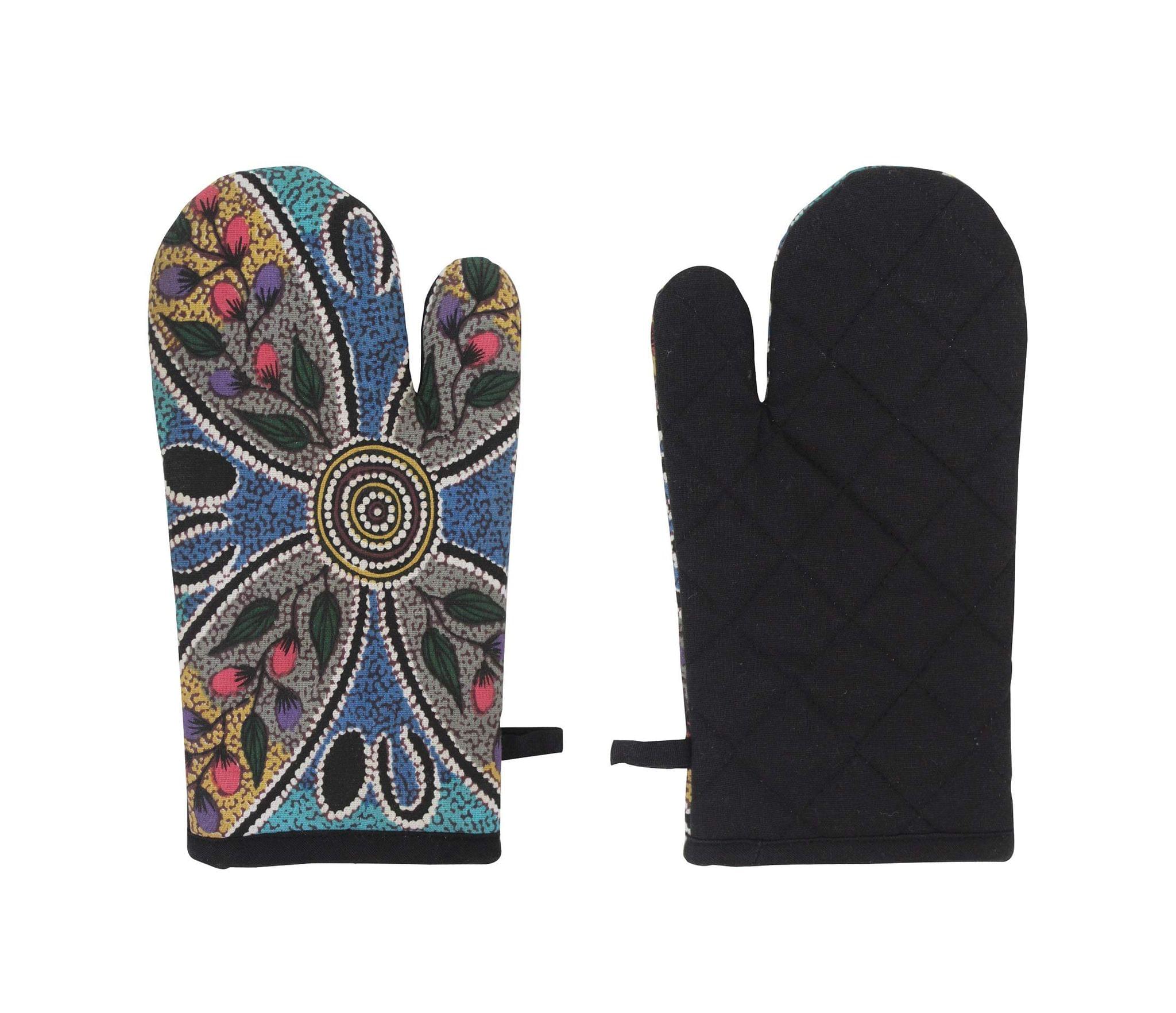 AIRWILL, 100% Cotton Kitchen Padded Oven Gloves, Mitts (Pack of 2)