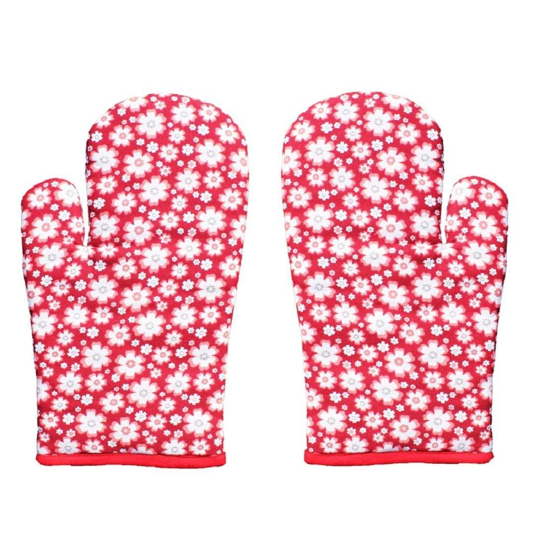 AIRWILL, 100% Cotton Kitchen Padded Oven Gloves, Mitts (Pack of 2)