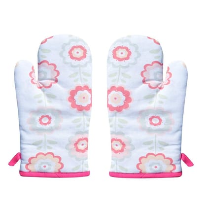 AIRWILL, 100% Cotton Kitchen Padded Oven Gloves, Mitts (Pack of 2)
