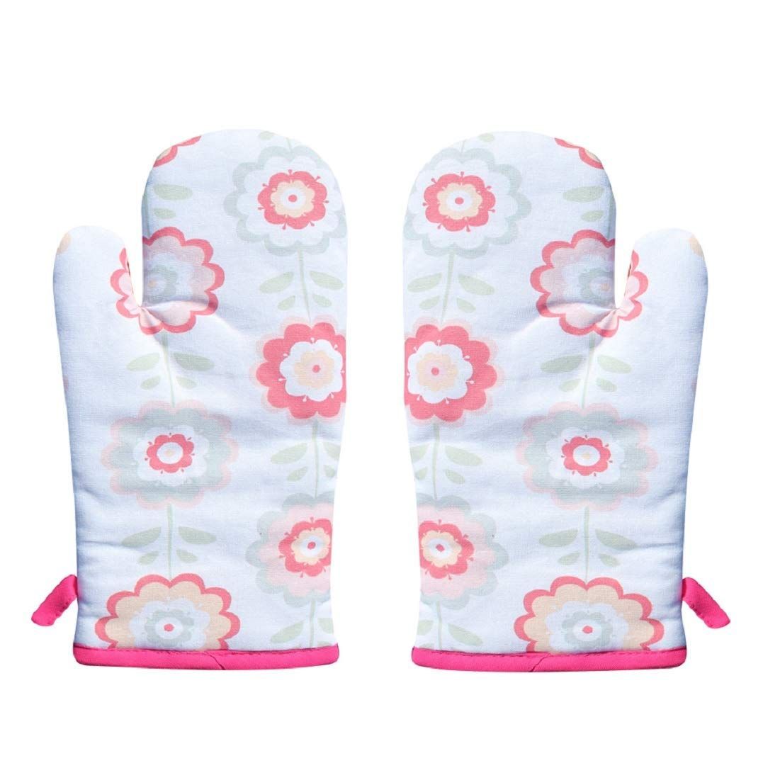 AIRWILL, 100% Cotton Kitchen Padded Oven Gloves, Mitts (Pack of 2)