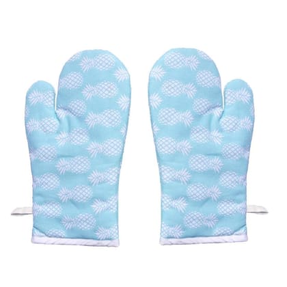 AIRWILL, 100% Cotton Kitchen Padded Oven Gloves, Mitts (Pack of 2)