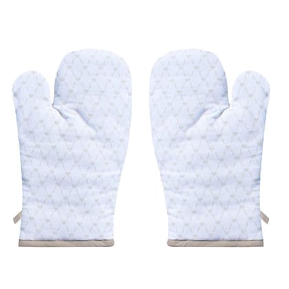 AIRWILL, 100% Cotton Kitchen Padded Oven Gloves, Mitts (Pack of 2)