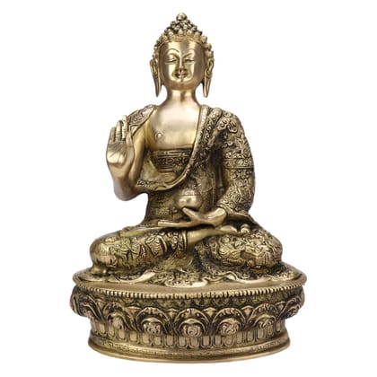ARTVARKO Life Story Brass Blessing Gautam Buddha Statue Idol for Home Decoration Religious Office Gift Showpiece Vastu Luck Statue 12 Inch Big Decor.