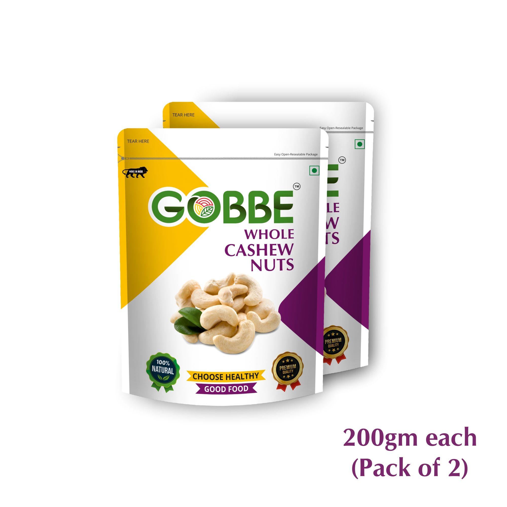 GOBBE Premium Whole Cashew Nuts