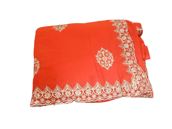 Orange Colour Designer Sarees