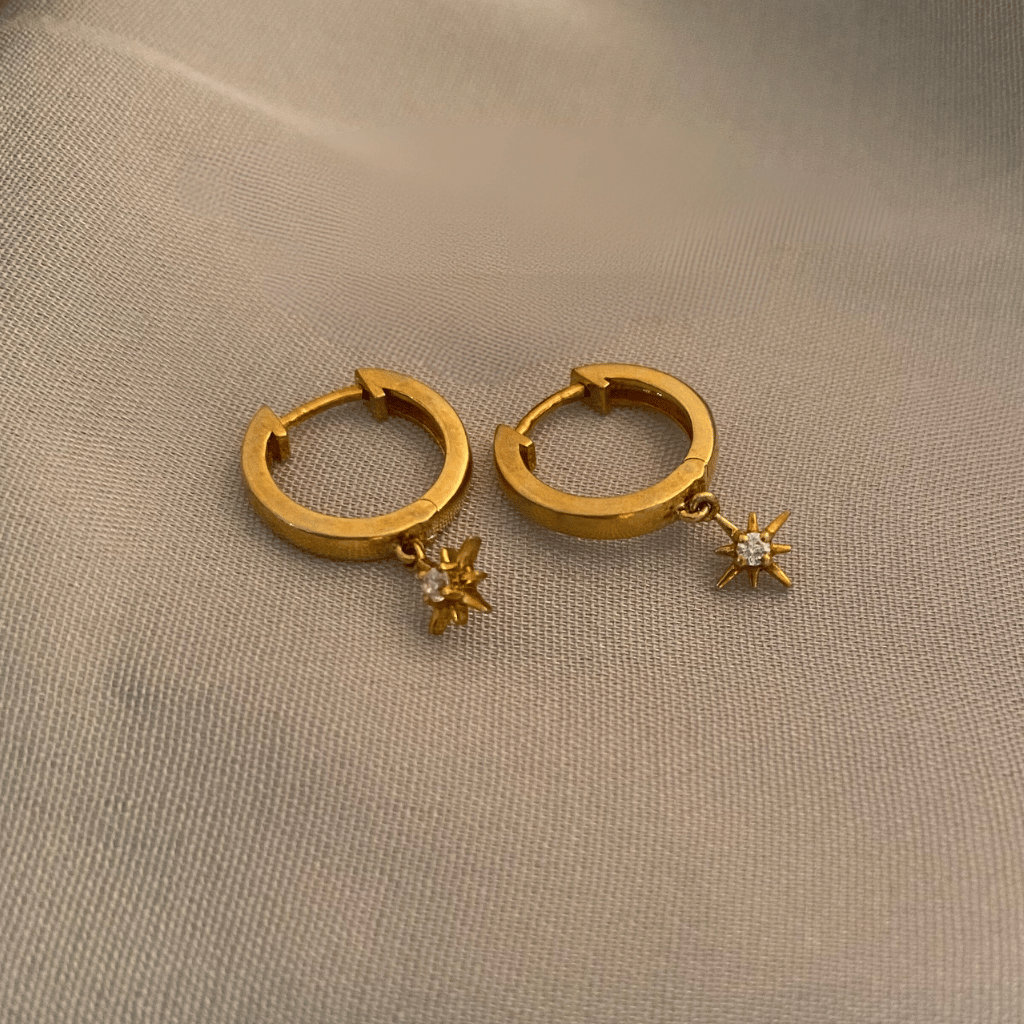 Big Bali with Dangling Star Earrings
