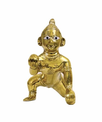 COPPERHOARD Brass Ashta Dhatu Laddu Gopal Kanha Bal Krishna Statue Idol 550 Grams for Home Temple Pooja Mandir COPPERHOARD Brass Ashta Dhatu Laddu Gopal Kanha Bal Krishna Statue Idol 550 Grams for Home Temple Pooja Mandir