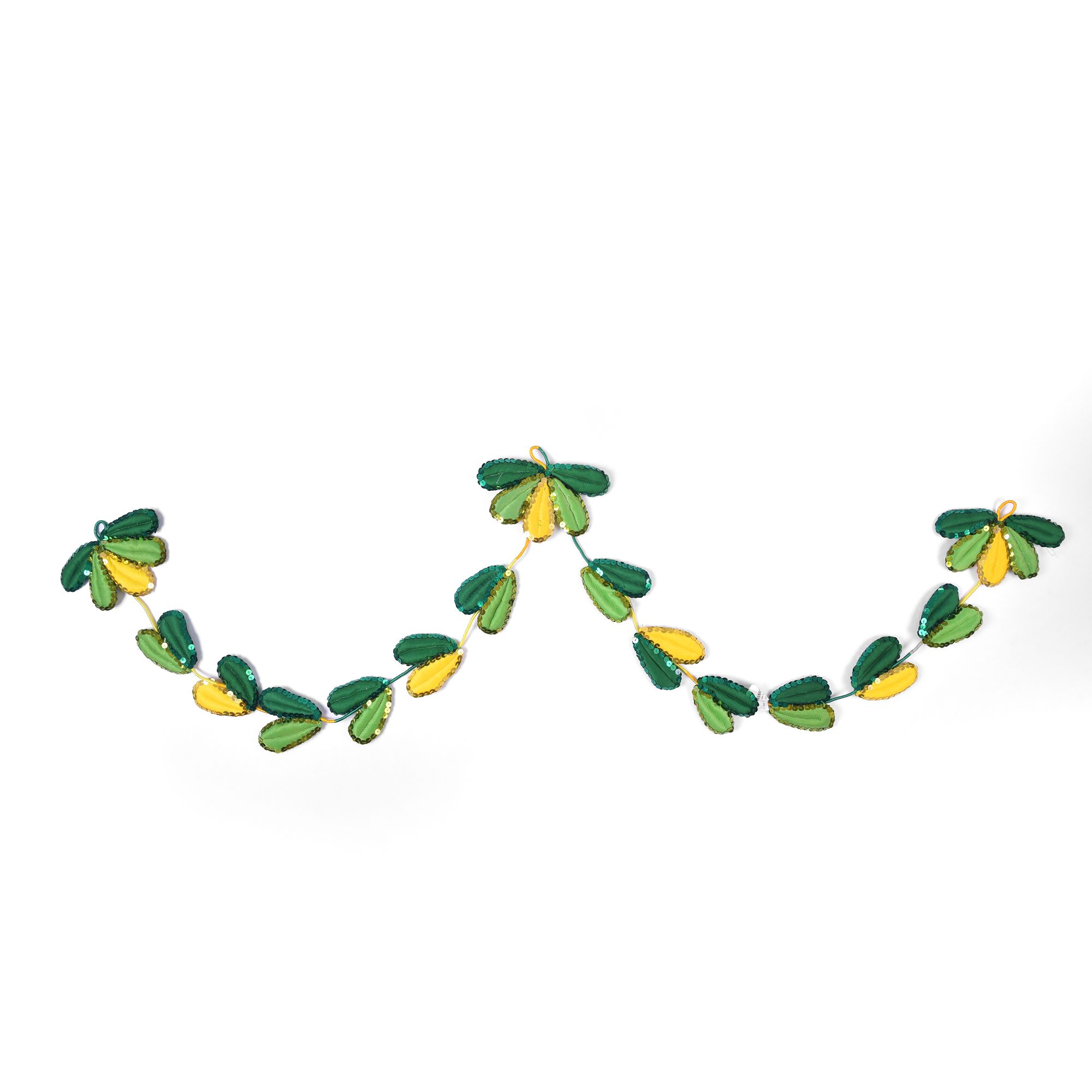 Tribes India Handmade Toran Leaves with beadwork Yellow & Green
