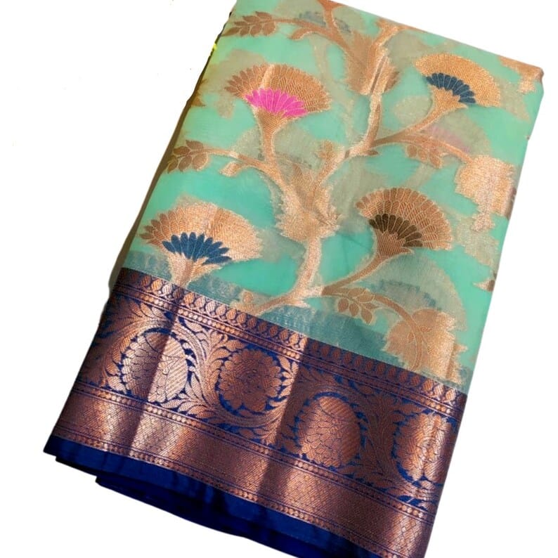 Organza Printed Saree for women