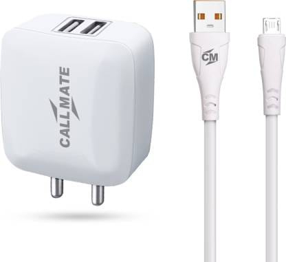 Callmate 15 W 2.4 A Multiport Mobile Charger with Detachable Cable (White) Callmate 15 W 2.4 A Multiport Mobile Charger with Detachable Cable (White)