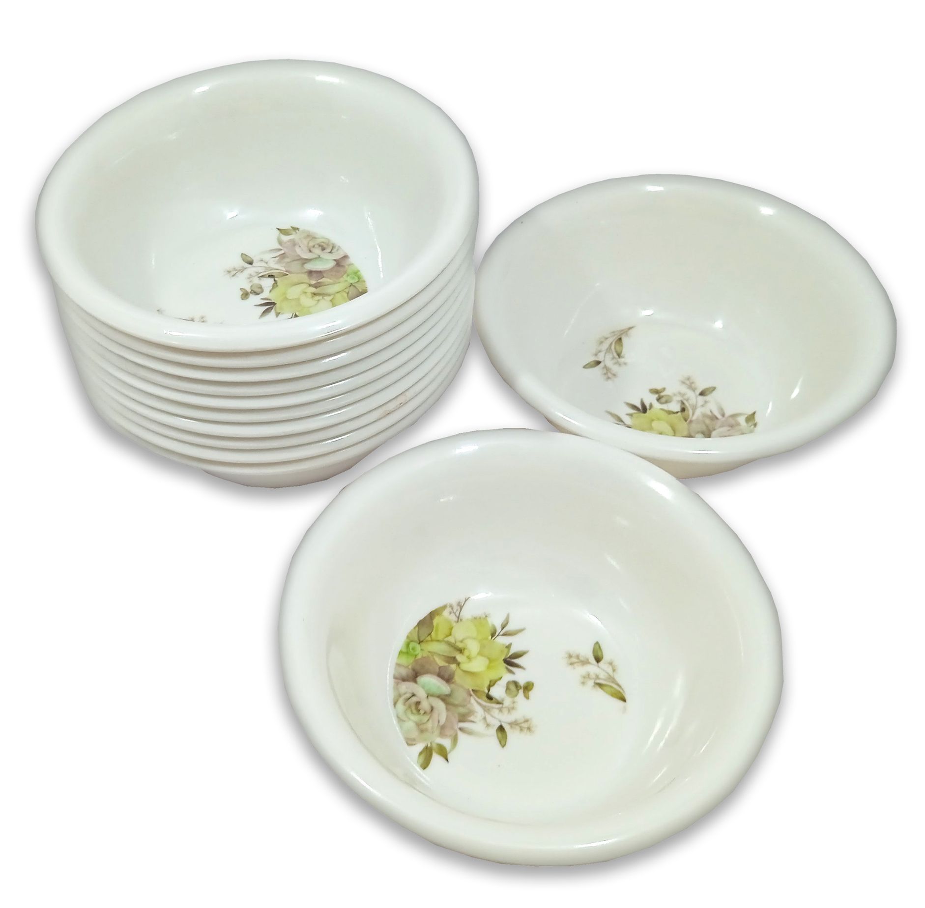 Inpro Stylish Melamine Small Snacks Bowls - Pack of 12 for Melamine Bowls for Snacks and Desserts | Durable Melamine Small Snack Bowls - Set of 12 for Everyday Use-serving bowls-dinnerware bowls-salad bowls-lunch bowl-kitchen crockery