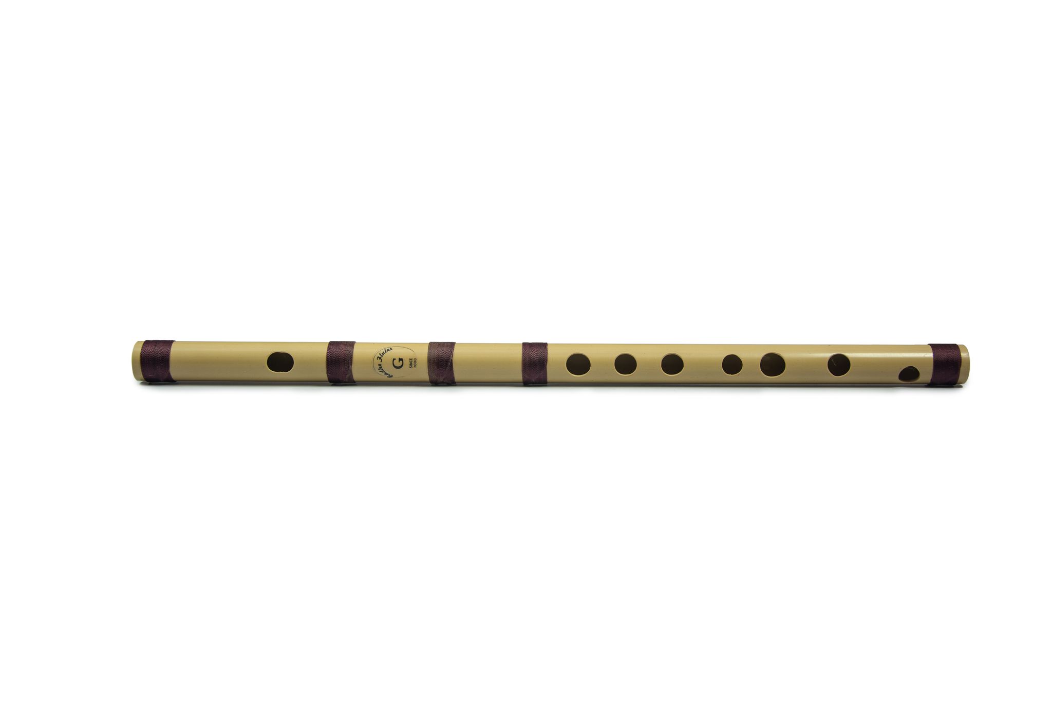 Radhe Flutes PVC Fiber G Natural Bansuri Higher Octave Without Lip-Plate