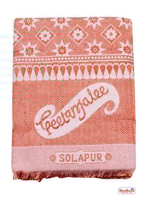 Mandhania Solapur Chaddar Single Blanket Cotton,Rayon�& Viscose Pack of 1 - Orange