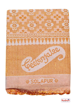 Mandhania Solapur Chaddar Single Blanket Cotton,Rayon�& Viscose Pack of 1 - Yellow