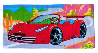 Mandhania Cotton Cartoon Printed Bath Towels for Boys and Girls (110 X 55 Cms or 44 X 22 Inches)