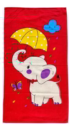 Mandhania Kid's Cotton Cartoon Printed Bath Towels (Multicolour)