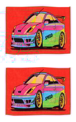 Mandhania Cotton Cartoon Printed Kids Bath Towel for Boys N Girls Pack of 2