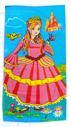 Mandhania Boy's and Girl's Cotton Cartoon Printed Kids Bath Towel, Multicolour