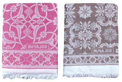 Mandhania Super Soft Premium Light Weight Solapur Chaddar 100% Cotton Dailyuse Single Bed Blanket Pack of 2 (204)