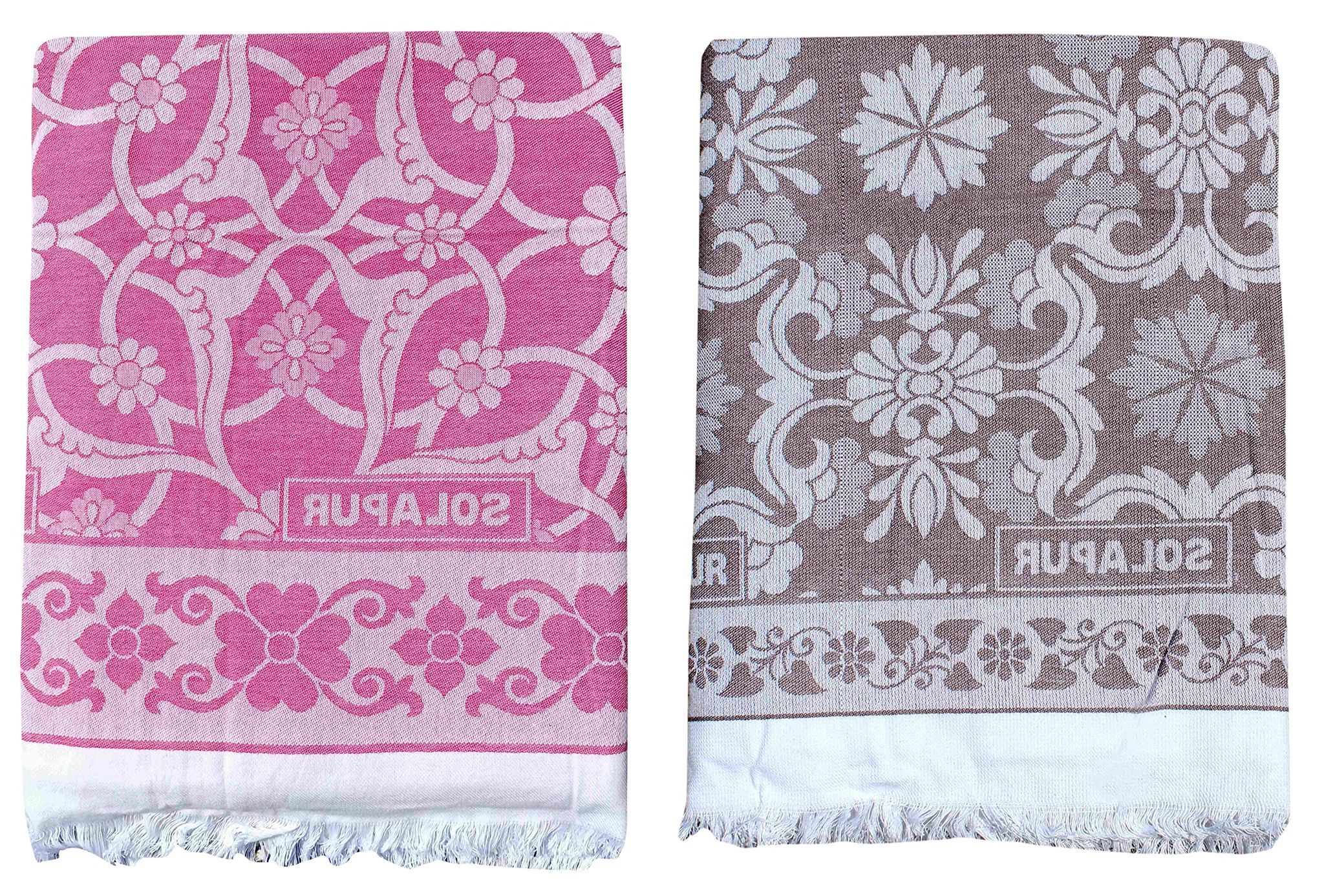 Mandhania Super Soft Premium Light Weight Solapur Chaddar 100% Cotton Dailyuse Single Bed Blanket Pack of 2 (204)