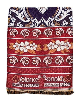 Solance by Mandhania Solapur Chaddar Cotton Blanket, Bed Sheet Single Bed Full Size Pack of 1 (PCSS109)