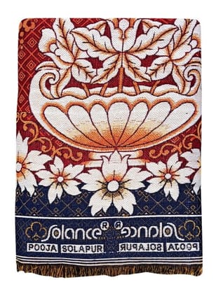 Solance by Mandhania Solapur Chaddar Cotton Blanket, Bed Sheet Single Bed Full Size Pack of 1 (PCSS107)