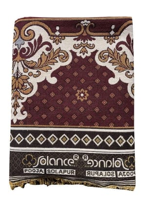 Solance by Mandhania Solapur Chaddar Cotton Blanket, Bed Sheet Single Bed Full Size Pack of 1 (PCSS1021)
