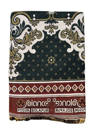 Solance by Mandhania Solapur Chaddar Cotton Blanket, Bed Sheet Single Bed Full Size Pack of 1 (PCSS1018)