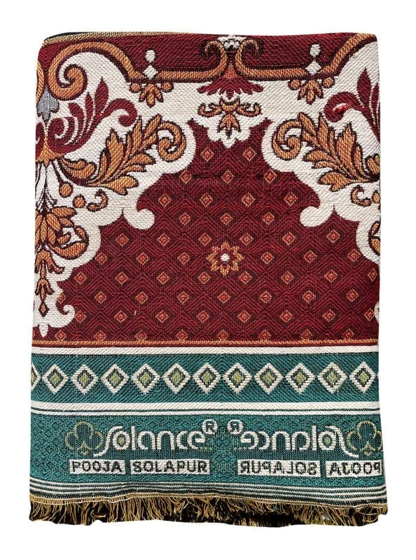 Solance by Mandhania Solapur Chaddar Cotton Blanket, Bed Sheet Single Bed Full Size Pack of 1 (PCSS102)