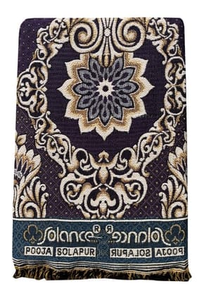 Solance by Mandhania Solapur Chaddar Cotton Blanket, Bed Sheet Single Bed Full Size Pack of 1 (PCSS1016)