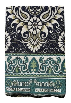 Solance by Mandhania Solapur Chaddar Cotton Blanket, Bed Sheet Single Bed Full Size Pack of 1 (PCSS1014)