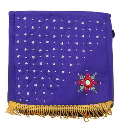 Mandhania Eco Friendly Handcrafted Embroidered Mirror Work� Bag for Girls/Women Navy Blue Mandhania Eco Friendly Handcrafted Embroidered Mirror Work� Bag for Girls/Women Navy Blue